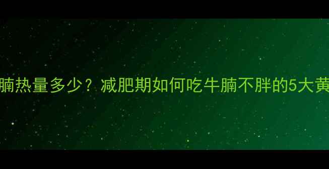图片 200克牛腩热量多少？减肥期如何吃牛腩不胖的5大黄金法则1