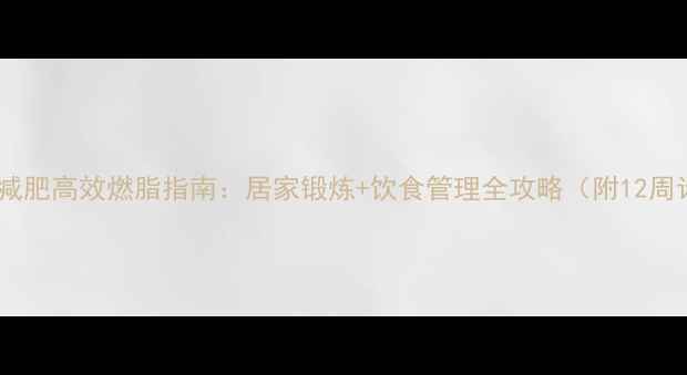 图片 冬天室内减肥高效燃脂指南：居家锻炼+饮食管理全攻略（附12周计划表）1