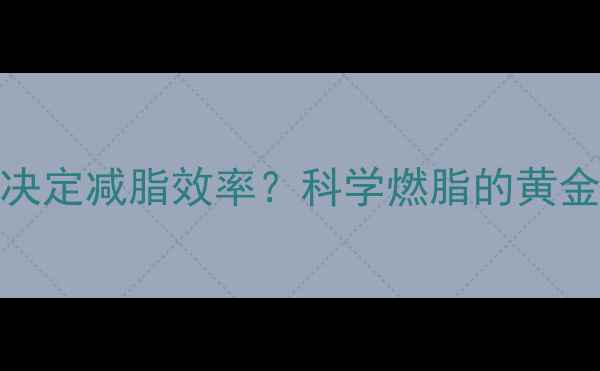 图片 心率监测决定减脂效率？科学燃脂的黄金心率区间