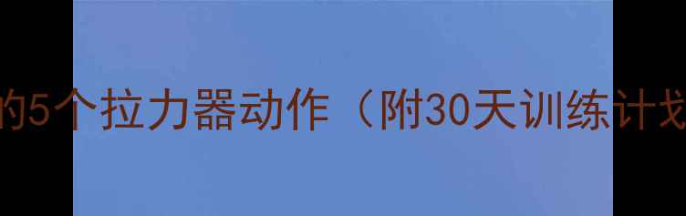 图片 男生在家减肥必练的5个拉力器动作（附30天训练计划）高效燃脂不反弹